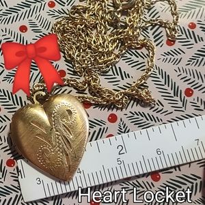 Gold Heart Locket Pendant